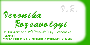 veronika rozsavolgyi business card